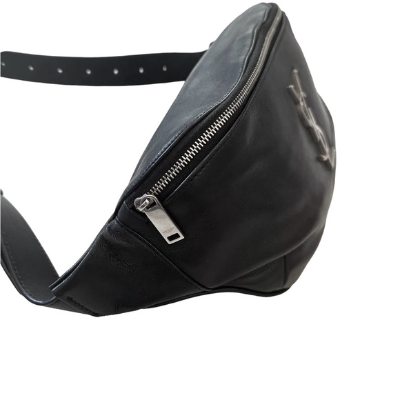 Saint Laurent Black Leather Belt Bag - Picture 4 of 7